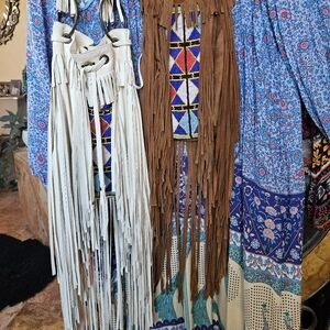 Spell Tan Leather Fringe Bag